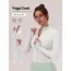Women Slim Fit Stand Collar Sports Jacket Zip Up Yoga Jacket Quick Dry Slim Waist Running Workout Coat For Spring