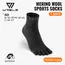 WRELS 1/2/3Pairs Merino Wool Five Finger Socks Running Toe Socks for Men Women Breathable Quick Dry Cushion Athletic Hikin Socks