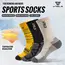 WRELS Merino Wool Socks Hiking Lightweight Shock Absorption Damping Mid-Calf Ankle Socks Running Sport Merino Wool Socks