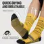 WRELS Merino Wool Socks Hiking Lightweight Shock Absorption Damping Mid-Calf Ankle Socks Running Sport Merino Wool Socks