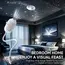 HD Holographic Night Light 2-in-1 Galaxy Star Design Projector with Eye Protection USB Powered for Bedroom Car Perfect Christmas