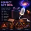 HD Holographic Night Light 2-in-1 Galaxy Star Design Projector with Eye Protection USB Powered for Bedroom Car Perfect Christmas