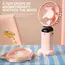 Portable Handheld Mini Fan Foldable Neck Hanging Fans 5 Speed USB Rechargeable Fan with Phone Stand and Display Screen 1800mAh