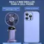 Portable Handheld Mini Fan Foldable Neck Hanging Fans 5 Speed USB Rechargeable Fan with Phone Stand and Display Screen 1800mAh