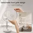 KINSCOTER Smart Oscillating Desk Fan 4000mAh USB Angle Adjustable Silent Rechargeable Fan 5 Wind Speeds for Home/Office/Gift