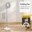 USB Foldable Portable Fan with 8inch 4 Speeds ＆ Timing, Battery Operated Mini Floor Fan for Bedroom, Indoor or Outdoor,Table Fan