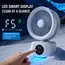 Portable Wall-Hanging Fan With Remote Control Smart Voice Rechargeable USB Household Electric Folding Fan Nightlight Air Cooler