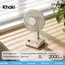 KINSCOTER Vintage Desktop Fan 2000mAh 90° Tilt Adjustable Mini Rechargeable Fan 5 Gear Speed for Home/Office/Student/Gift