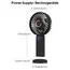Portable Handheld Fan USB Rechargeable Mini Fan Digital Display 5-Speed Adjustment Suitable For Travel Outdoor Office Home