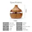 Humidifier Electric Aroma Air Diffuser Wood Ultrasonic Air Humidifier Essential Oil Aromatherapy Cool Mist Maker For Home 300ml