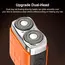 Electric Shaver for Men Dual-Head Blade Electric Razor Rechargeable Facial Beard Trimmer Portable Mini Electric Shaver for Men