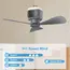 Portable Ceiling Fans Outdoor Camping Ceiling Fan Air Circulator 12000mAh Rechargeable Electric Fan for Home with Light Remote